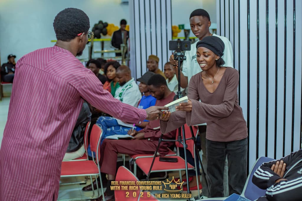 People networking during a break